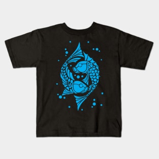 Blue koi fish. Symbol of good luck Kids T-Shirt